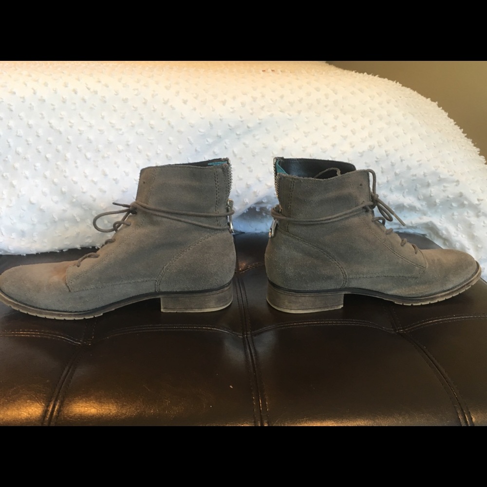 Steve Madden Grey suede combat boots